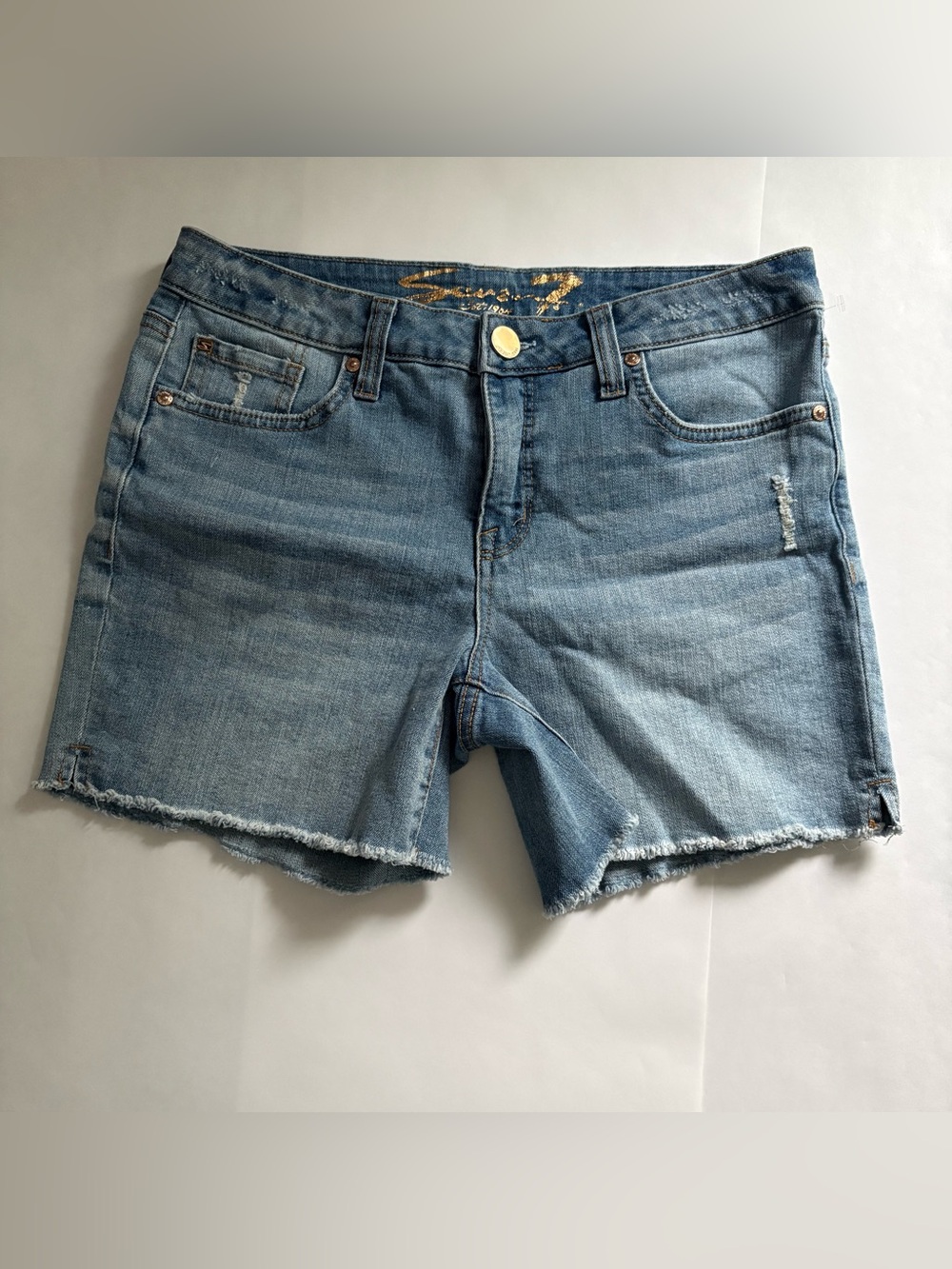Seven Seven weekend Denim Cutoff Shorts - Light Blue
